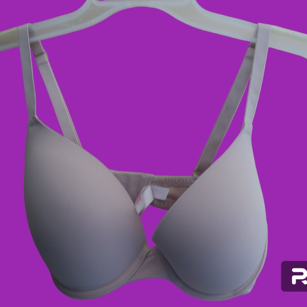 PINK Victoria's Secret wear everywhere push-up bra in tan size 34DD.